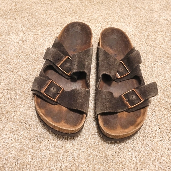 Birkenstock Arizona Womens Brown Suede Sandals Size 36 - Picture 1 of 7